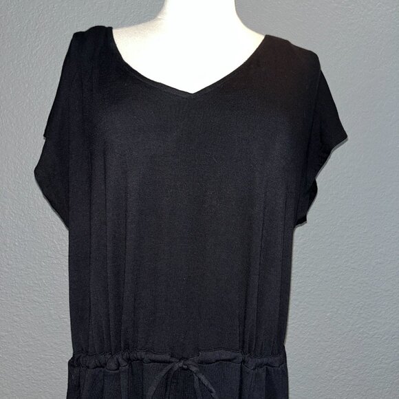 SOMA FRENCH TERRY WIDE LEG JUMPSUIT - NEW WITH TAGS - BLACK - XL / EXTRA LARGE - Picture 2 of 14